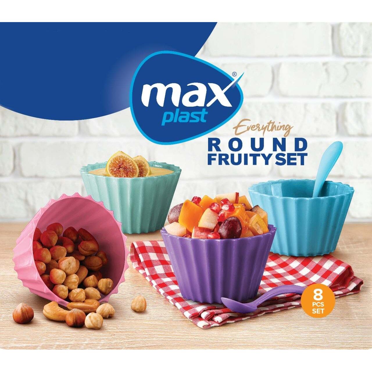 Набір пластикових закусочних тарілок Max Plast 3 шт. (0094) - фото 2