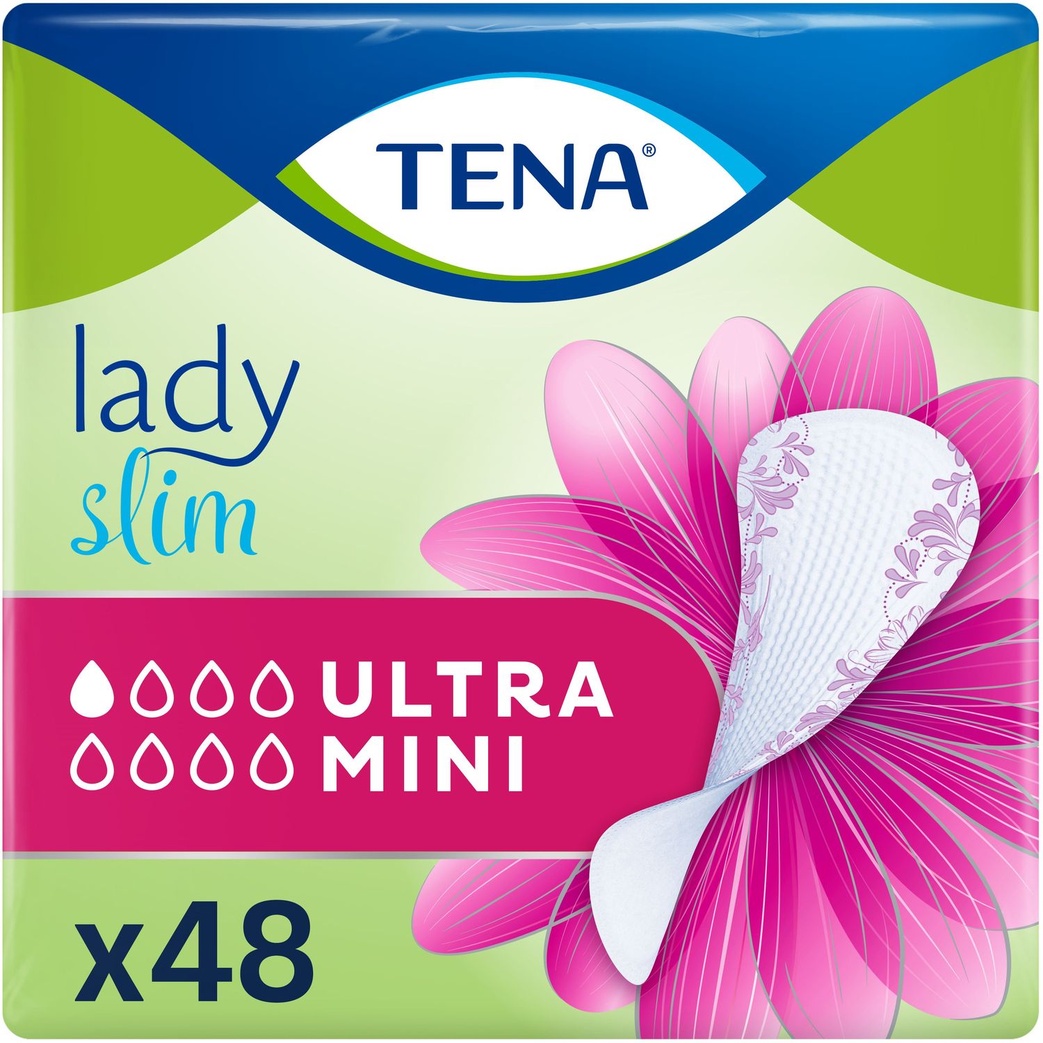 Фото - Гігієнічна прокладка Tena Урологічні прокладки  Lady Slim Ultra Mini 48 шт. 