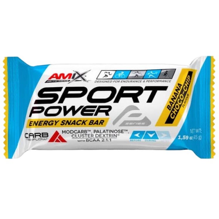 Батончик вуглеводний Amix Sport Power Energy Snack Bar бананова шоколадна стружка 45 г - фото 1