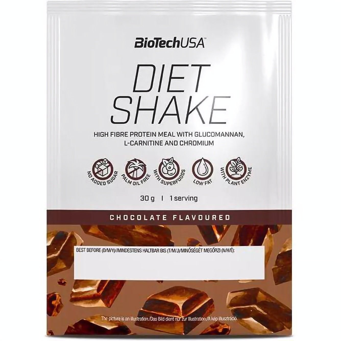 Протеин Biotech Diet Shake Chocolate 30 г - фото 1