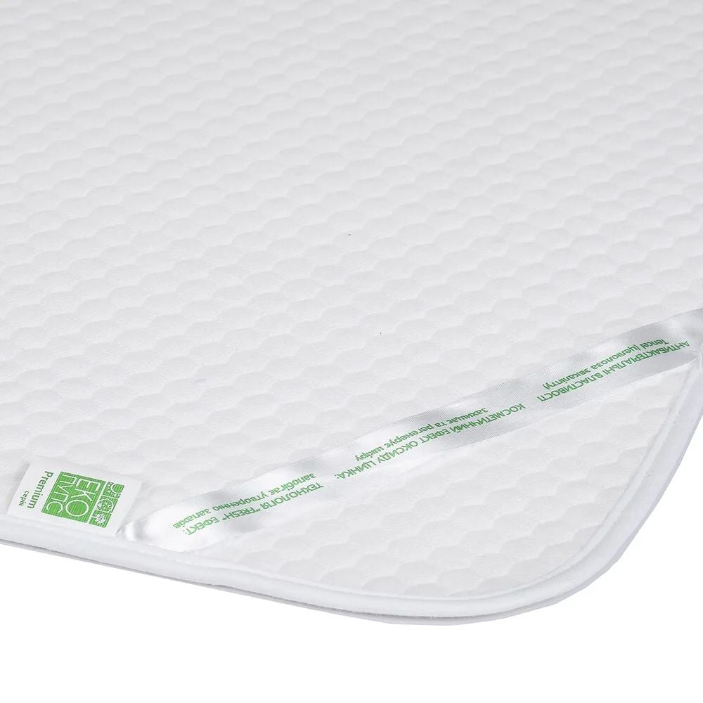 Многоразовая непромокаемая пеленка Эко Пупс Soft Touch Premium, 90х65 см, белый - фото 2