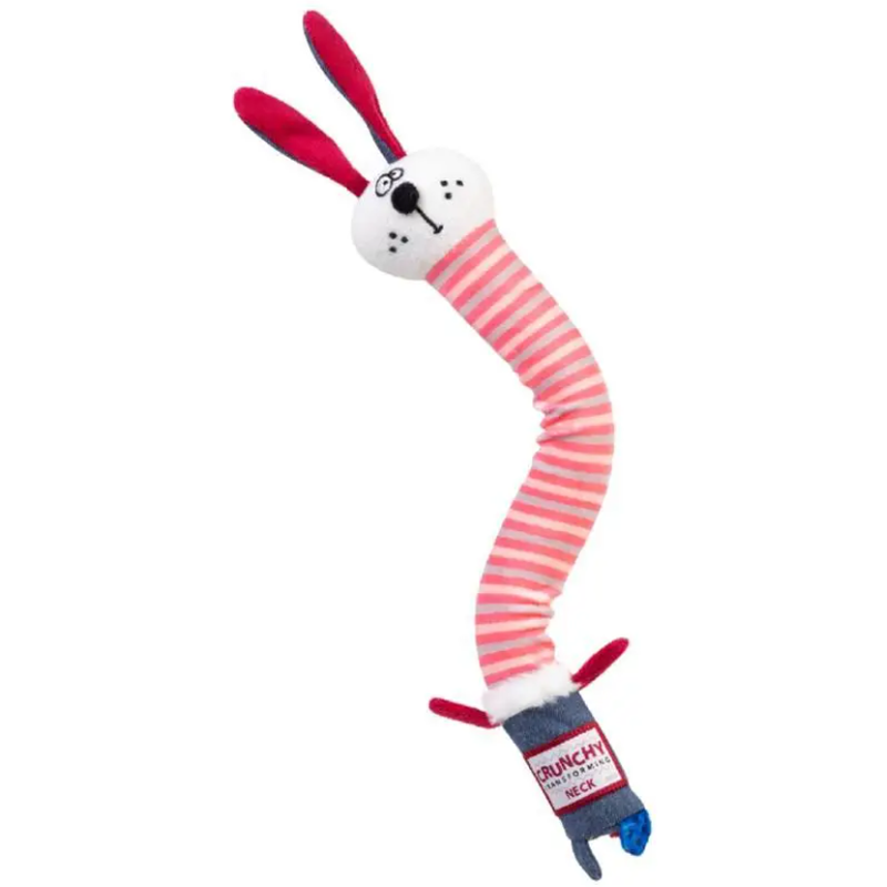 Іграшка для собак GiGwi Crunchy Заєць з хрусткою шиєю та пищалкою, 28 см (75516) - фото 1
