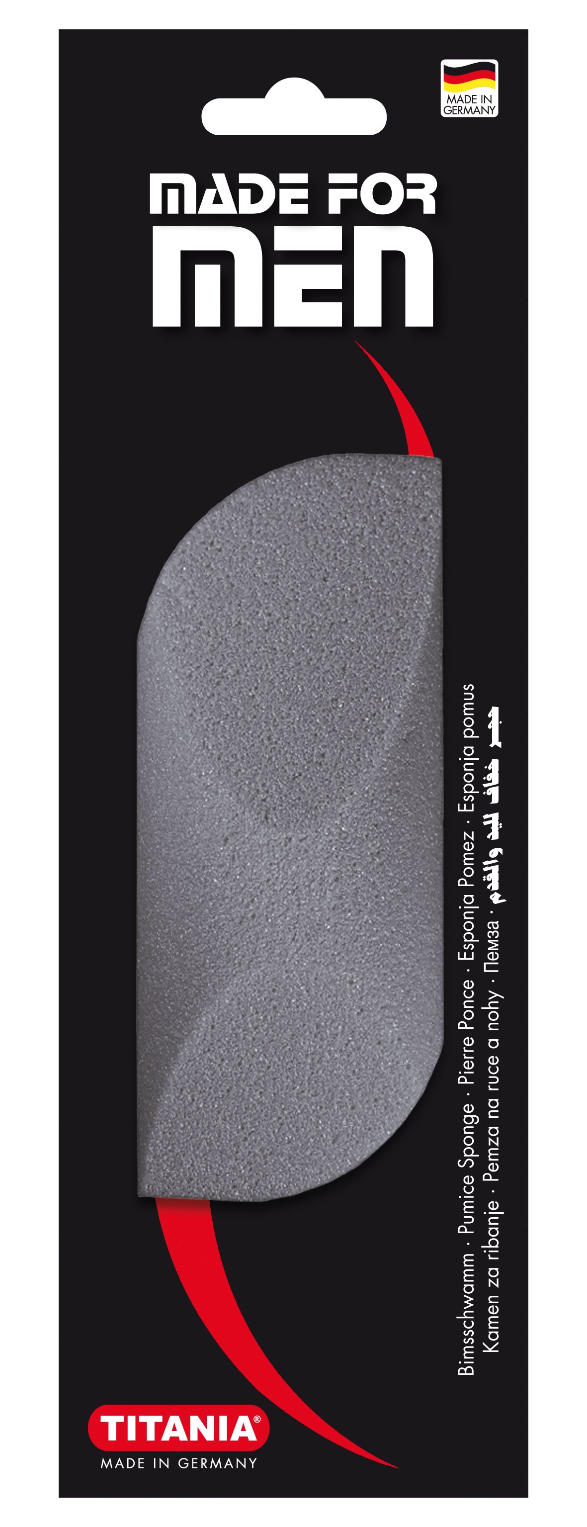 Пемза педикюрная Titania мужская, 12,2 см (3000-6 MEN B) - фото 1