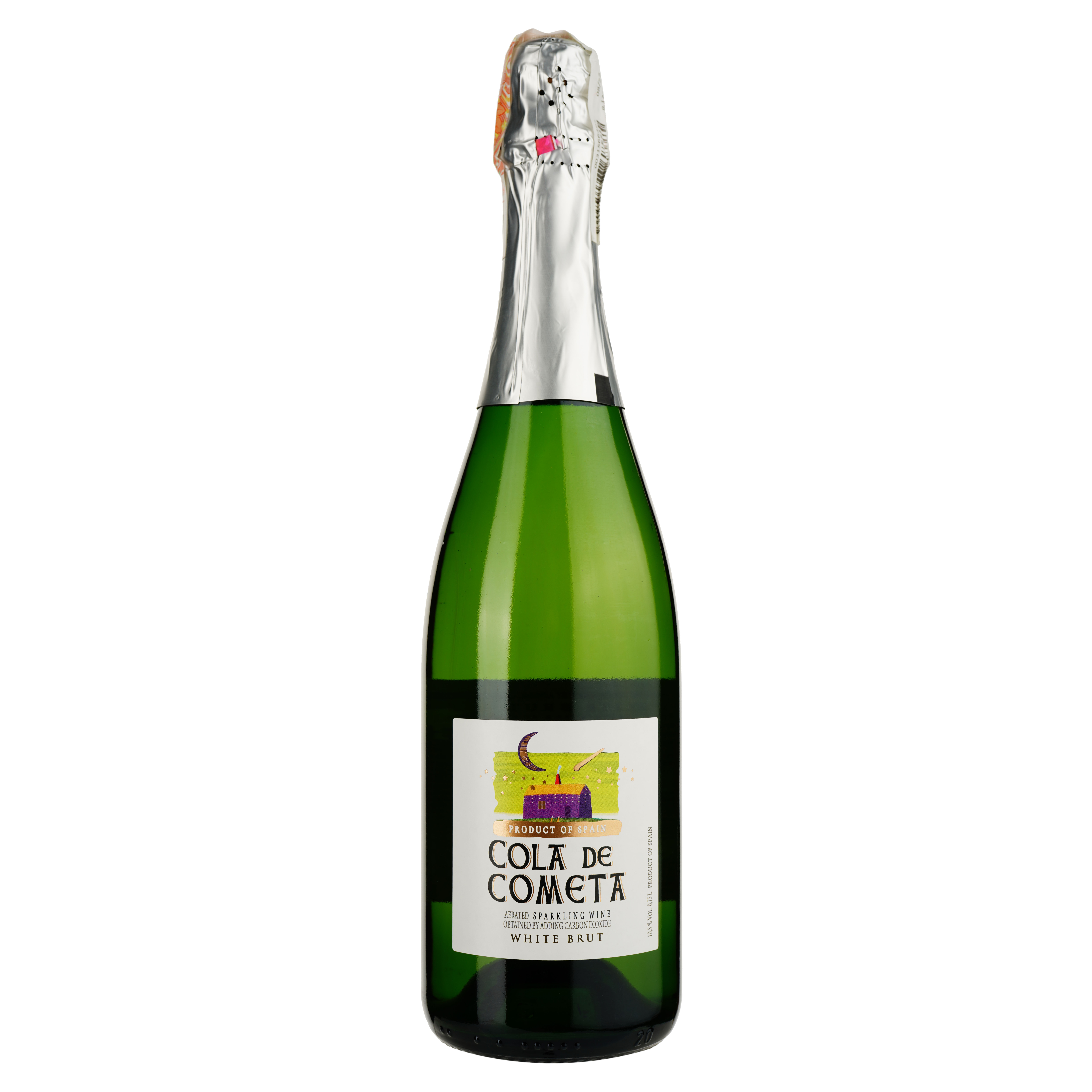 Вино игристое Cola De Cometa, белое, брют, 10,5%, 0,75 л - фото 1