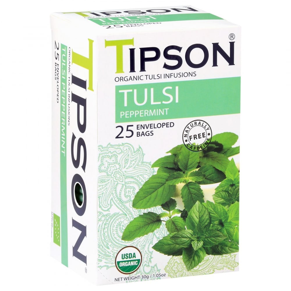 Чай Tipson Tulsi Перечна м'ята, з добавками, 25 пакетиків, 30 г (828040) - фото 1
