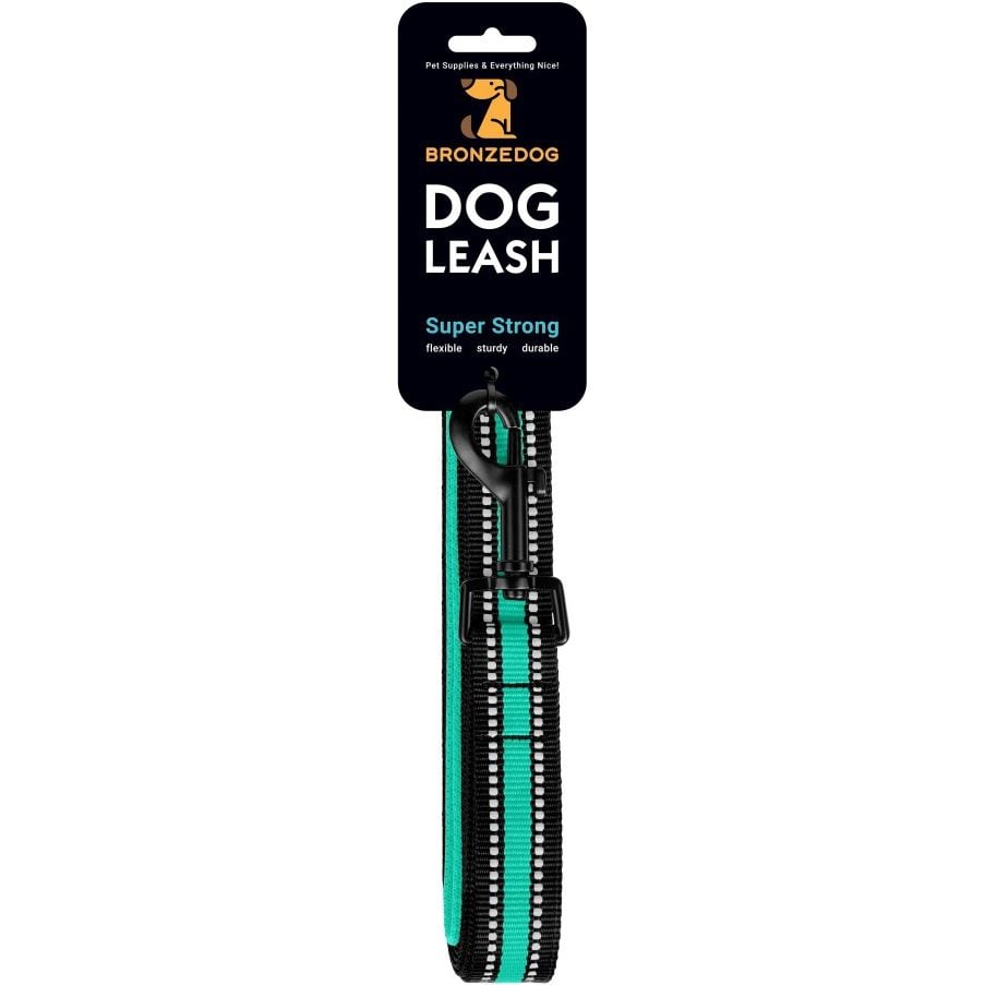 Повідець для собак BronzeDog Mesh, розмір L, 200х2,5 см, ментоловий - фото 6