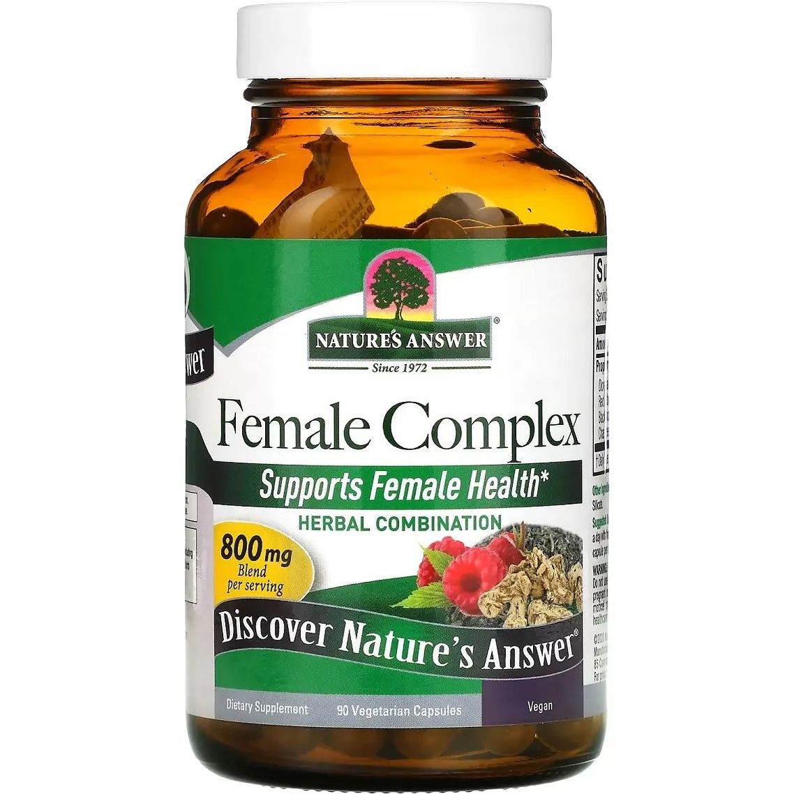 Женский травяной комплекс Nature's Answer Female Complex Herbal Combination 800 мг 90 вегетарианских капсул - фото 1