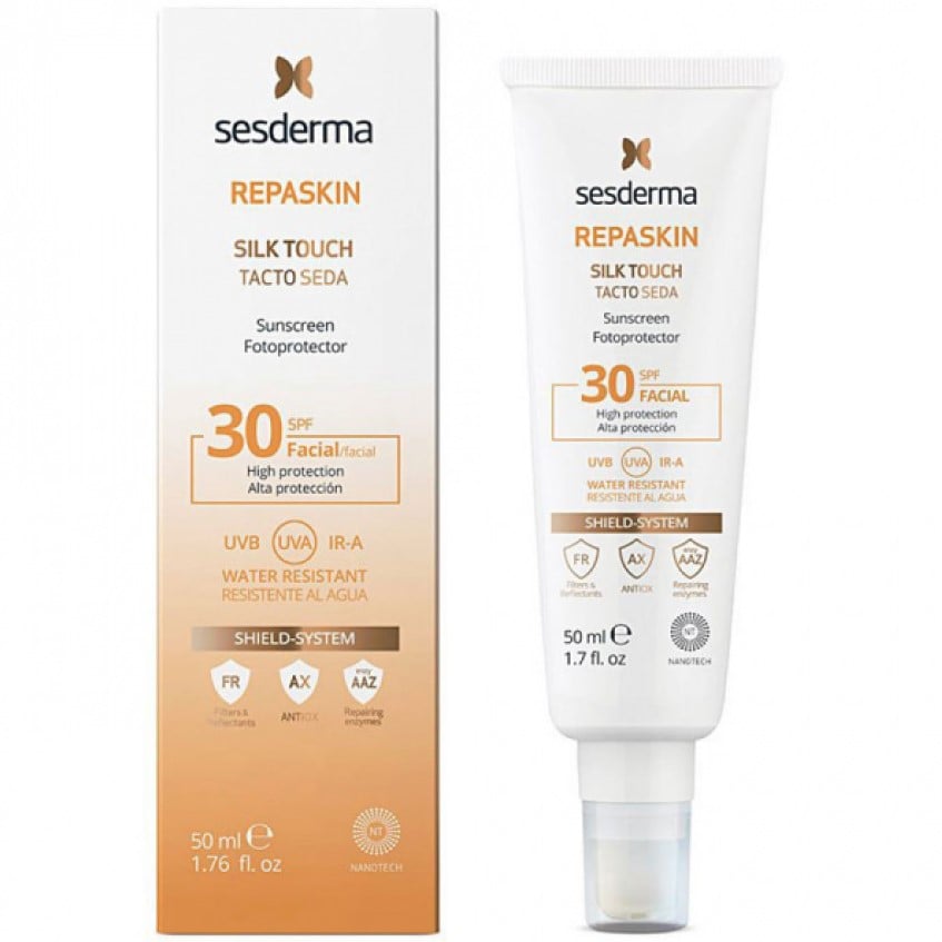 Сонцезахисний крем для обличчя Sesderma Repaskin Silk Touch SPF30, 50 мл - фото 2