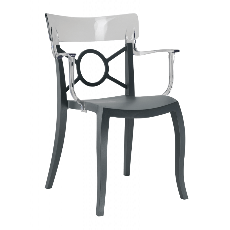 Кресло Papatya Opera-K, сиденье антрацит, верх прозрачно-дымчатый (288859) - фото 1