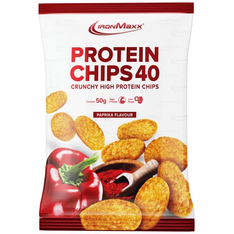 Протеиновые чипсы IronMaxx Protein Chips 40 Паприка 50 г - фото 1