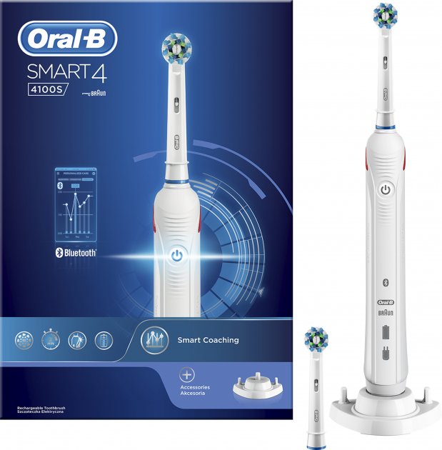 Электрическая зубная щетка Oral-b Smart 4 CrossAction White - фото 1