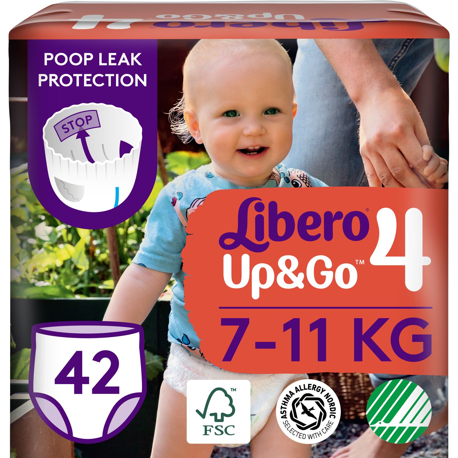 Підгузки трусики Libero Up&Go 4 (7-11 кг), 42 шт. (80053) - фото 1