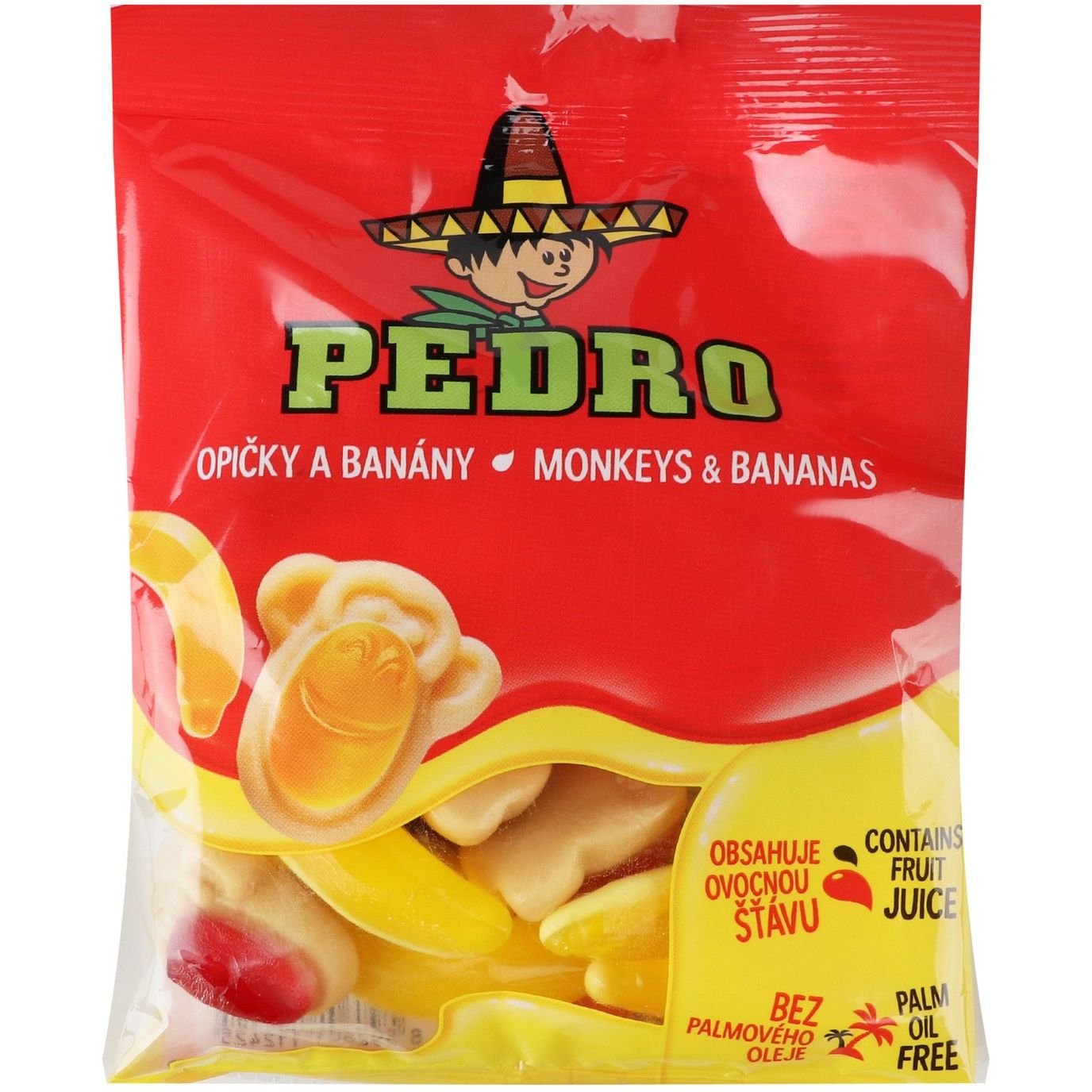 Конфеты жевательные Pedro Обезьяны и бананы 80 г (907547) - фото 1