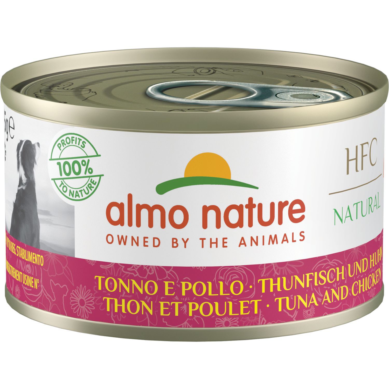 Вологий корм для собак Almo Nature HFC Dog Natural тунець і курка, 95 г - фото 1