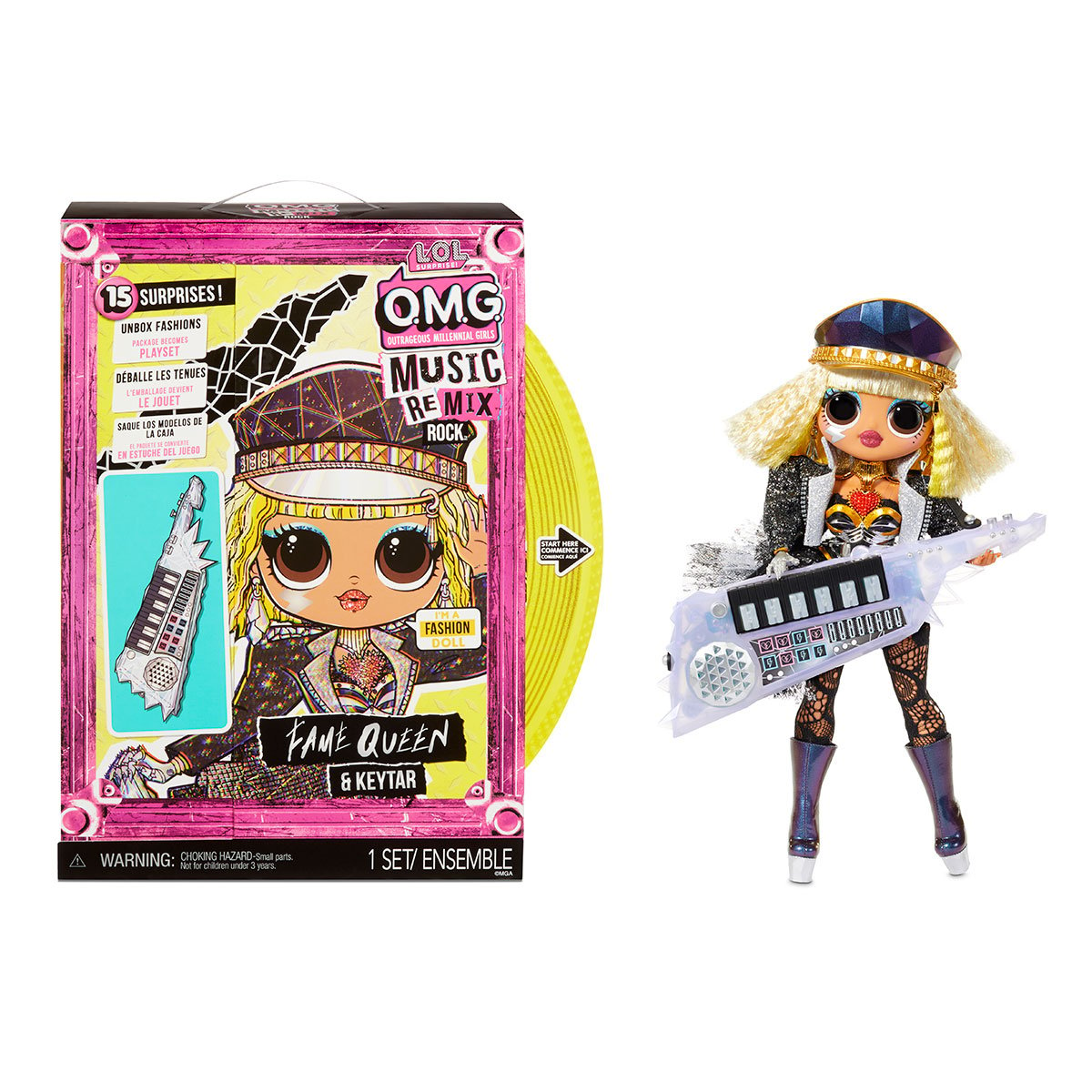 Игровой набор куклой L.O.L. Surprise O.M.G. Remix Rock Королева Сцены, с аксессуарами (577607) - фото 2