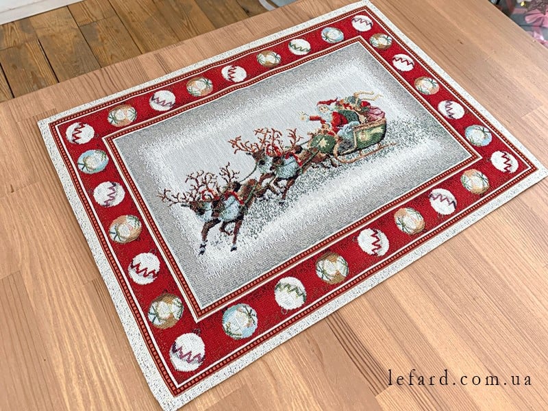 Серветка Lefard гобеленова новорічна з люрексом, 35х45 см (716-006) - фото 2