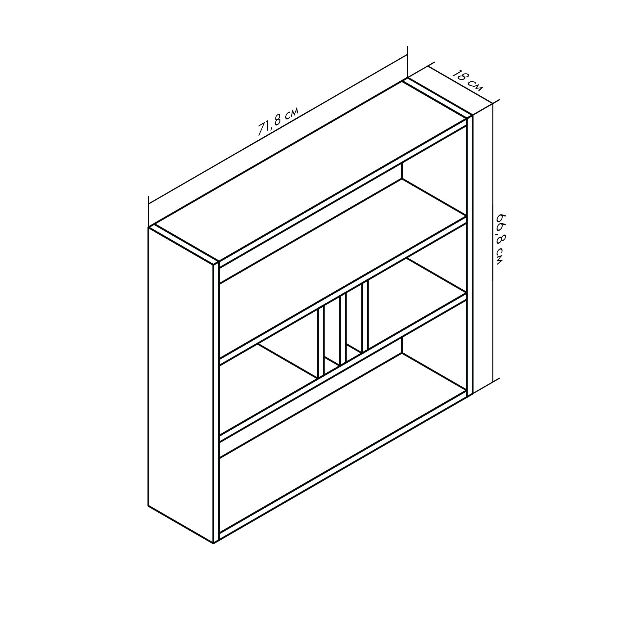 Полка Hopanchuk Furniture Колумбус белый (83C1) - фото 3