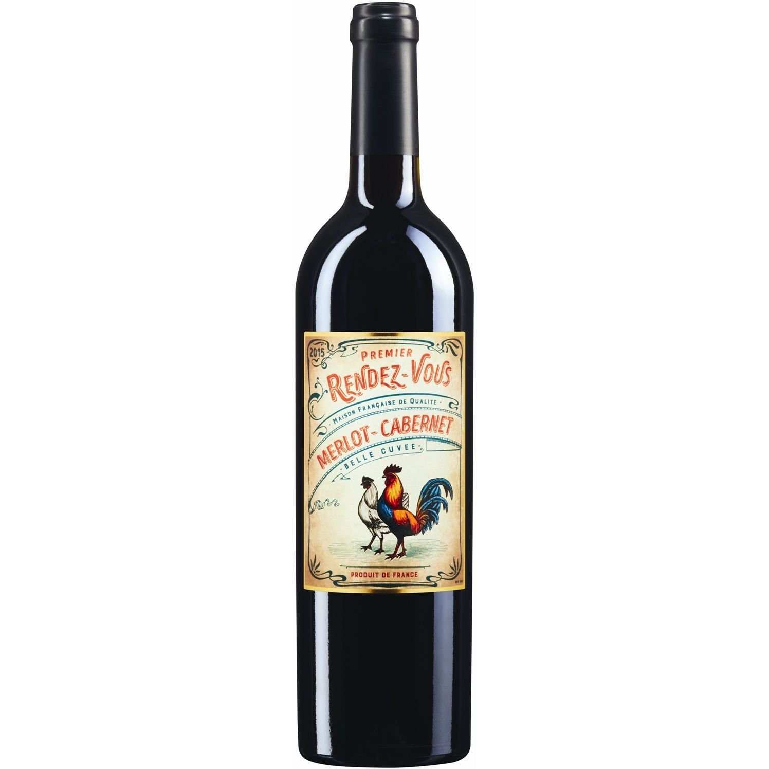 Вино Premier Rendez-Vous Merlot-Cabernet IGP Pays d'Oc 2020 червоне сухе 0.75 л - фото 1