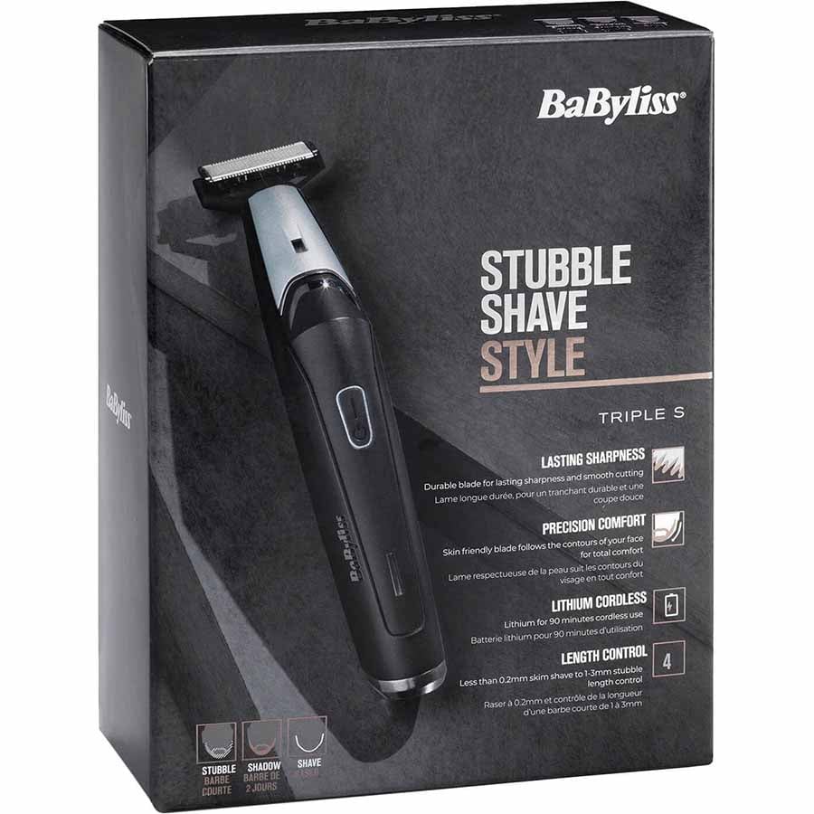 Триммер Babyliss Stubble Shave Style Triple SST880E черно-серый - фото 4