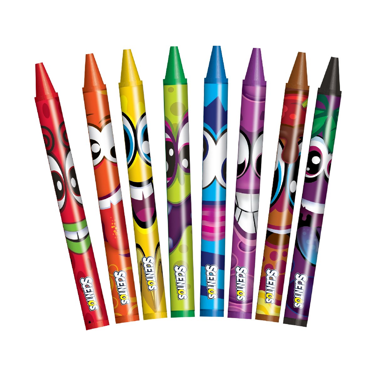 Набір ароматних воскових міні-олівців Scentos Дружна компанія, 8 кольорів (40279) - фото 2