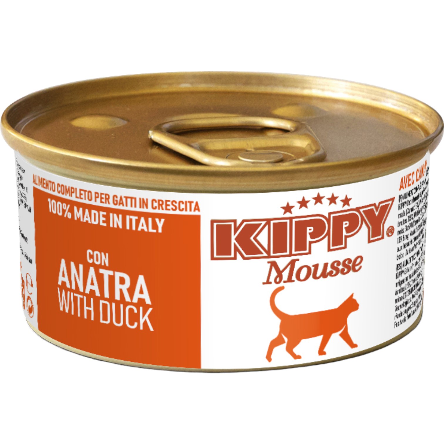 Вологий корм Kippy Mousse для дорослих котів мус з качкою 85 г - фото 1