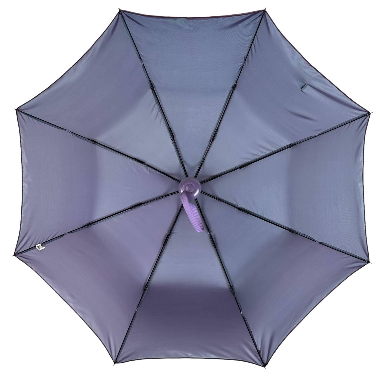 Женский складной зонтик полуавтомат Toprain 97 см фиолетовый - фото 4