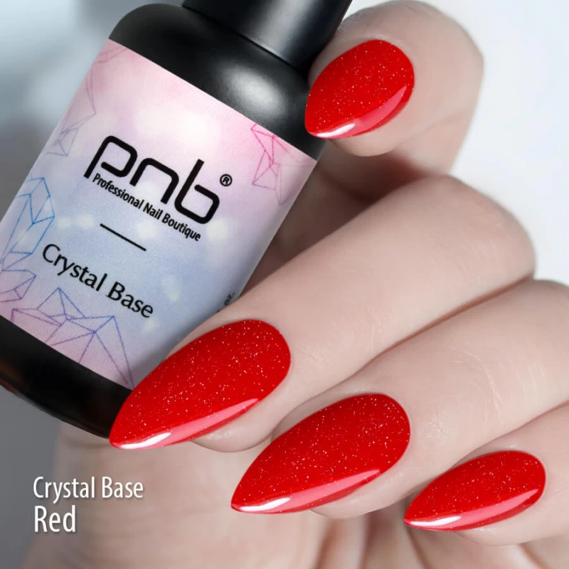 Блискуча база PNB UV/LED Crystal Base red світловідбивна 8 мл - фото 2