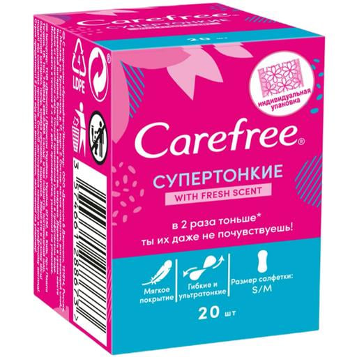 Ежедневные прокладки Carefree with Cotton feel 20 шт. - фото 1
