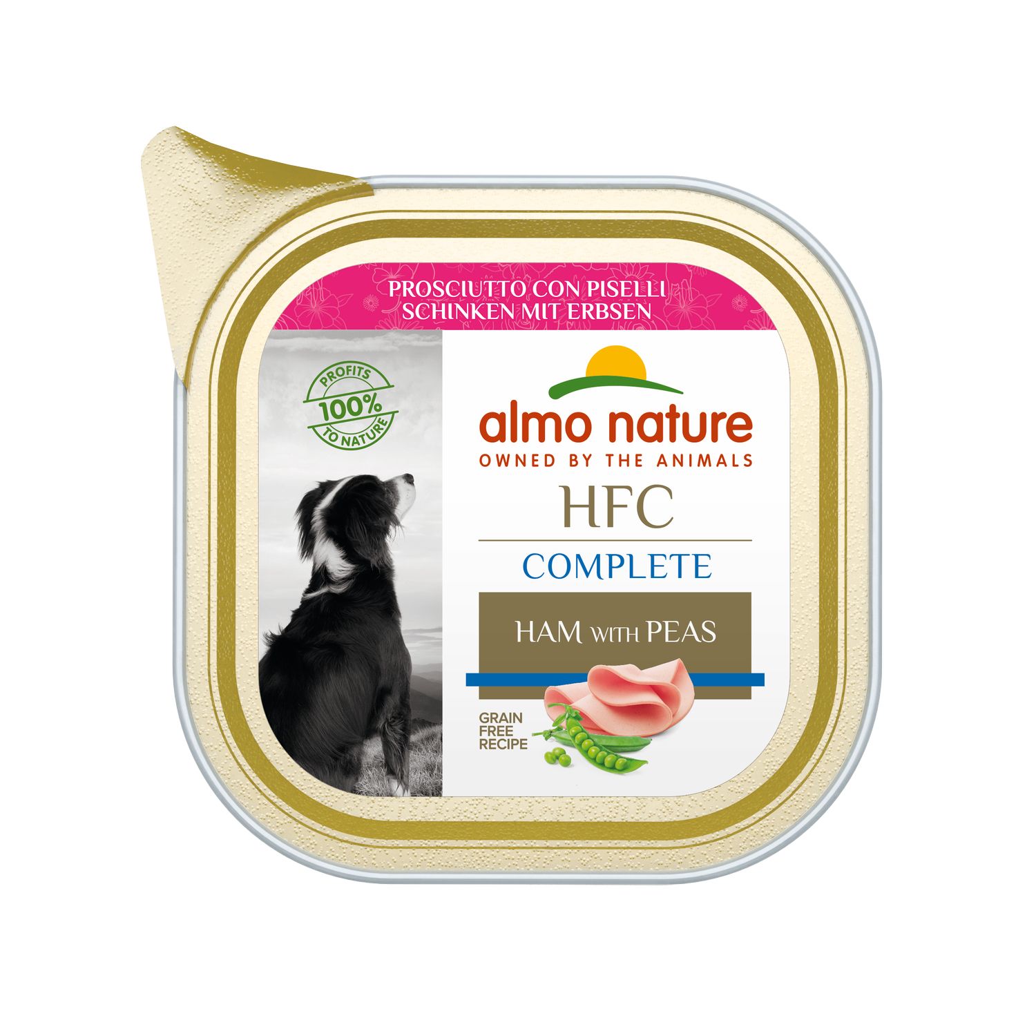 Влажный корм для собак Almo Nature HFC Dog Complete ветчина и горох, 85 г - фото 1