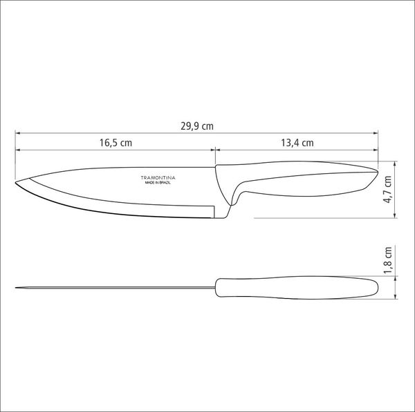 Нож Chef Tramontina Plenus, 17,8 см (6366764) - фото 4