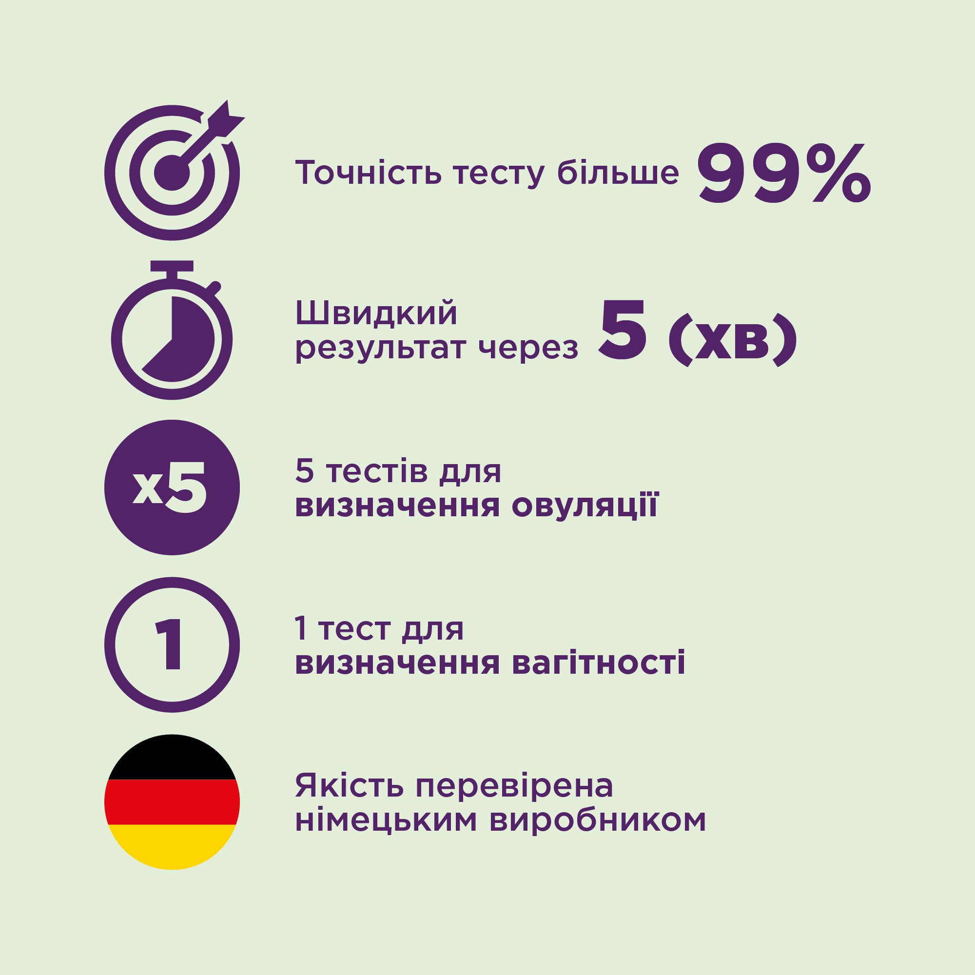 Набір тест-смужок Eviplan для визначення овуляції та вагітності, 5+1 шт. (4033033418036) - фото 2