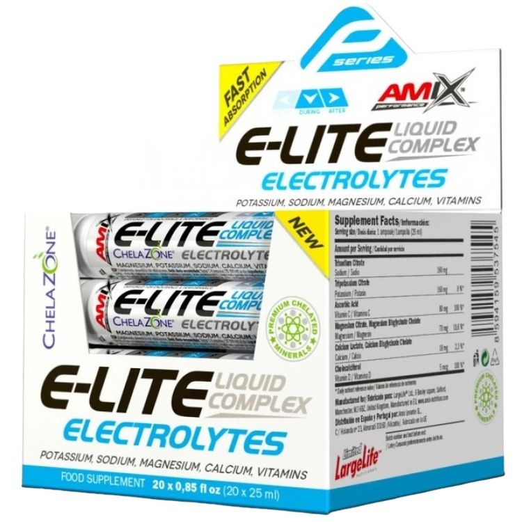 Изотоник Amix Performance E-Lite Electrolytes черная смородина 20 x 25 мл - фото 1