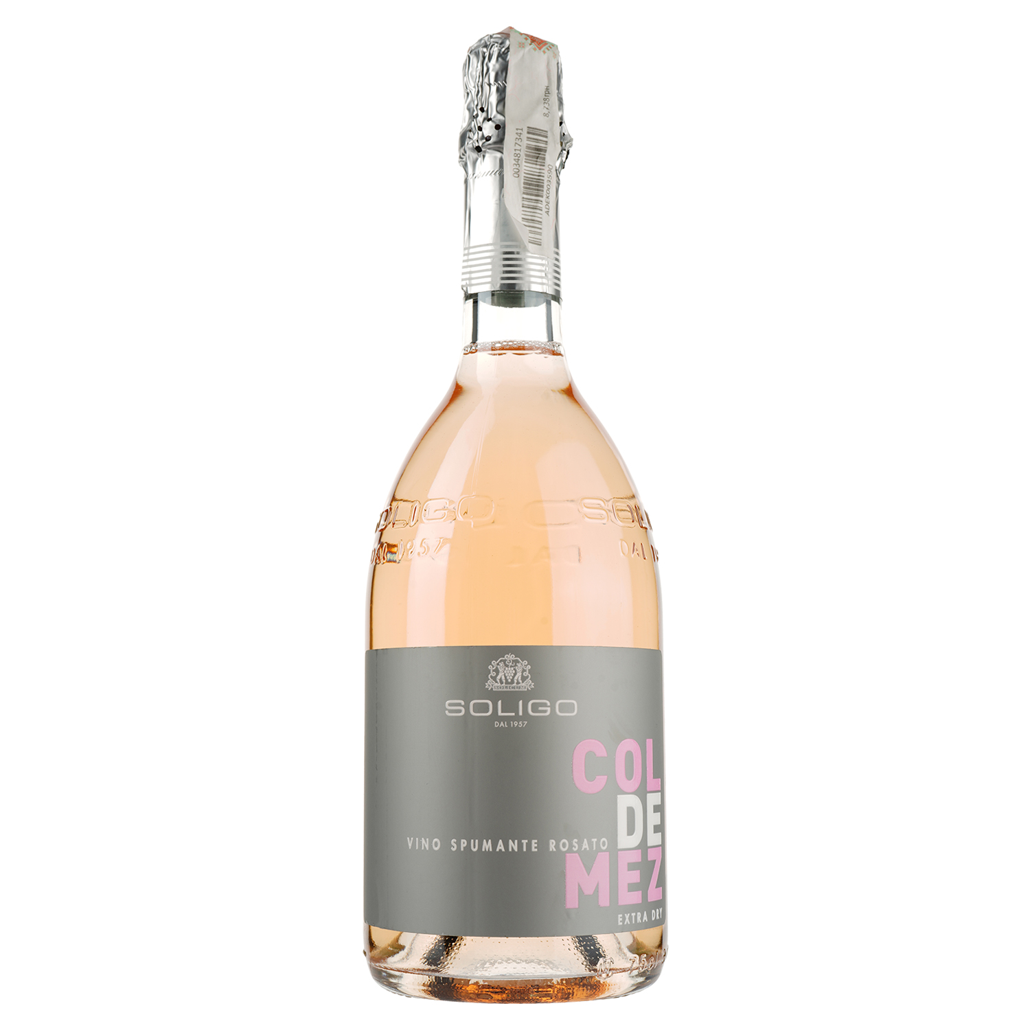 Вино ігристе Soligo Col de Mez Rose Extra Dry, рожеве, екстра-сухе, 11,5%, 0,75 л (45723) - фото 1