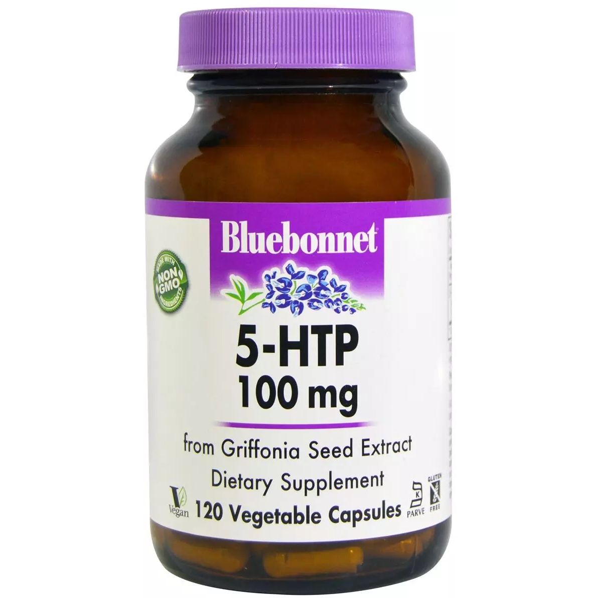 5-HTP Гидрокситриптофан Bluebonnet Nutrition 100 мг 120 капсул - фото 1