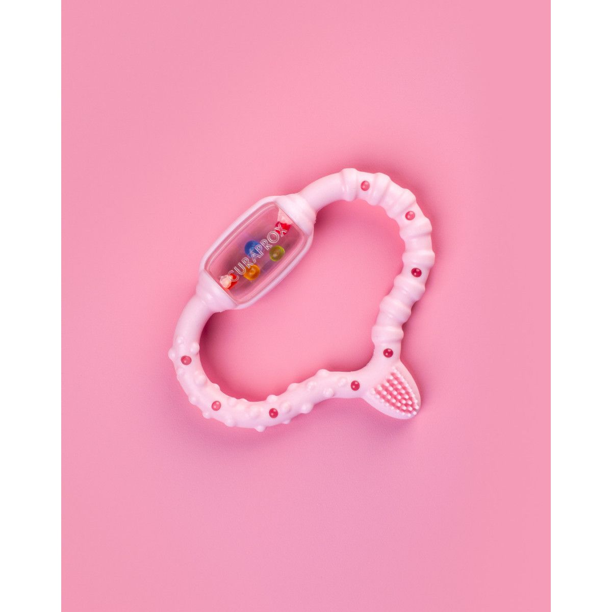 Прорезыватель для зубов Curaprox Baby розовый - фото 4