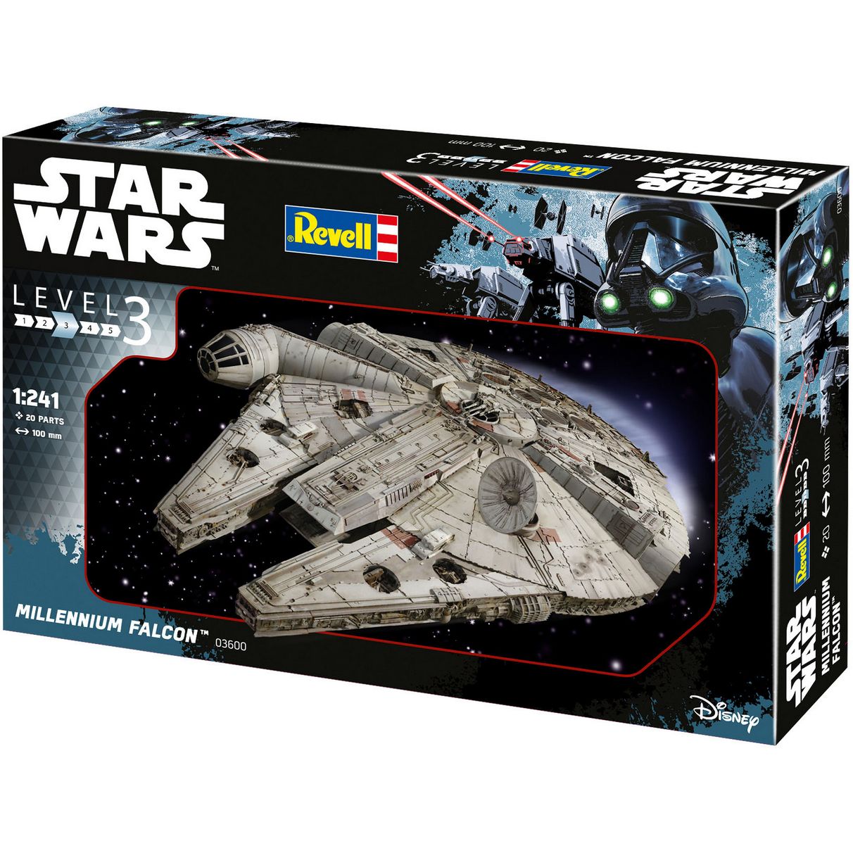 Сборная модель Revell Космический корабль Millennium Falcon, уровень 3, масштаб 1:241, 20 деталей (RVL-03600) - фото 1