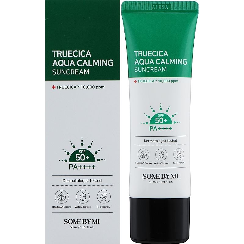 Сонцезахисний крем для обличчя Some By Mi Truecica Aqua Calming Suncream 50PA++++ 50 мл - фото 2