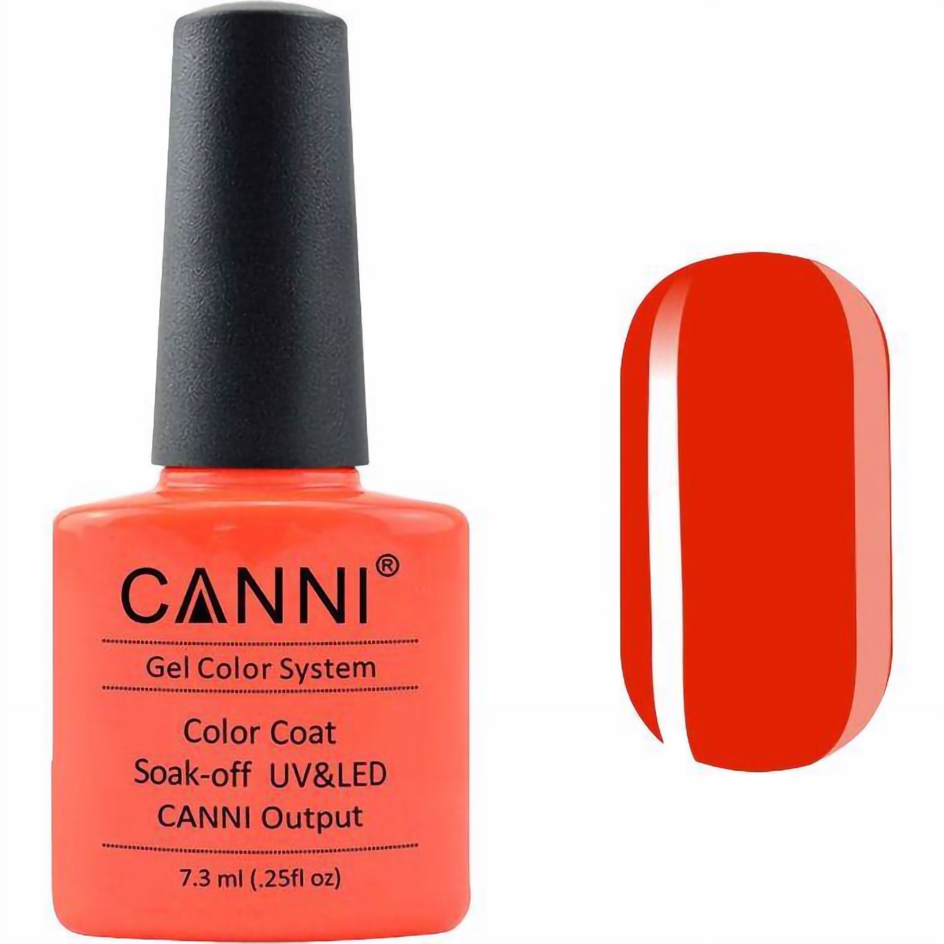 Гель-лак Canni Color Coat Soak-off UV&LED 177 ярко-красный неон 7.3 мл - фото 1