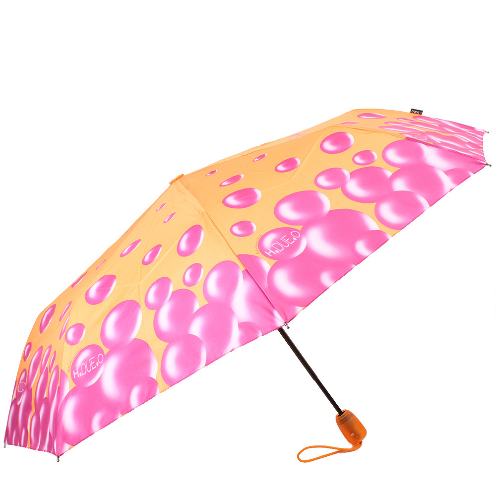 Женский складной зонтик полуавтомат HDUEO 97 см оранжевый - фото 2
