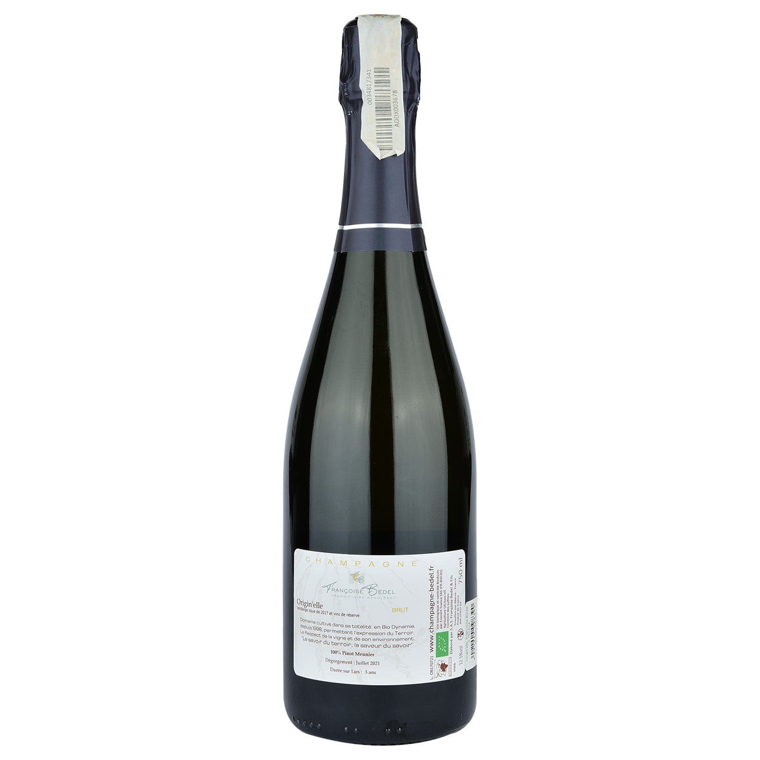 Шампанське Francoise Bedel Origin'elle, біле, брют, 0,75 л (W9379) - фото 2