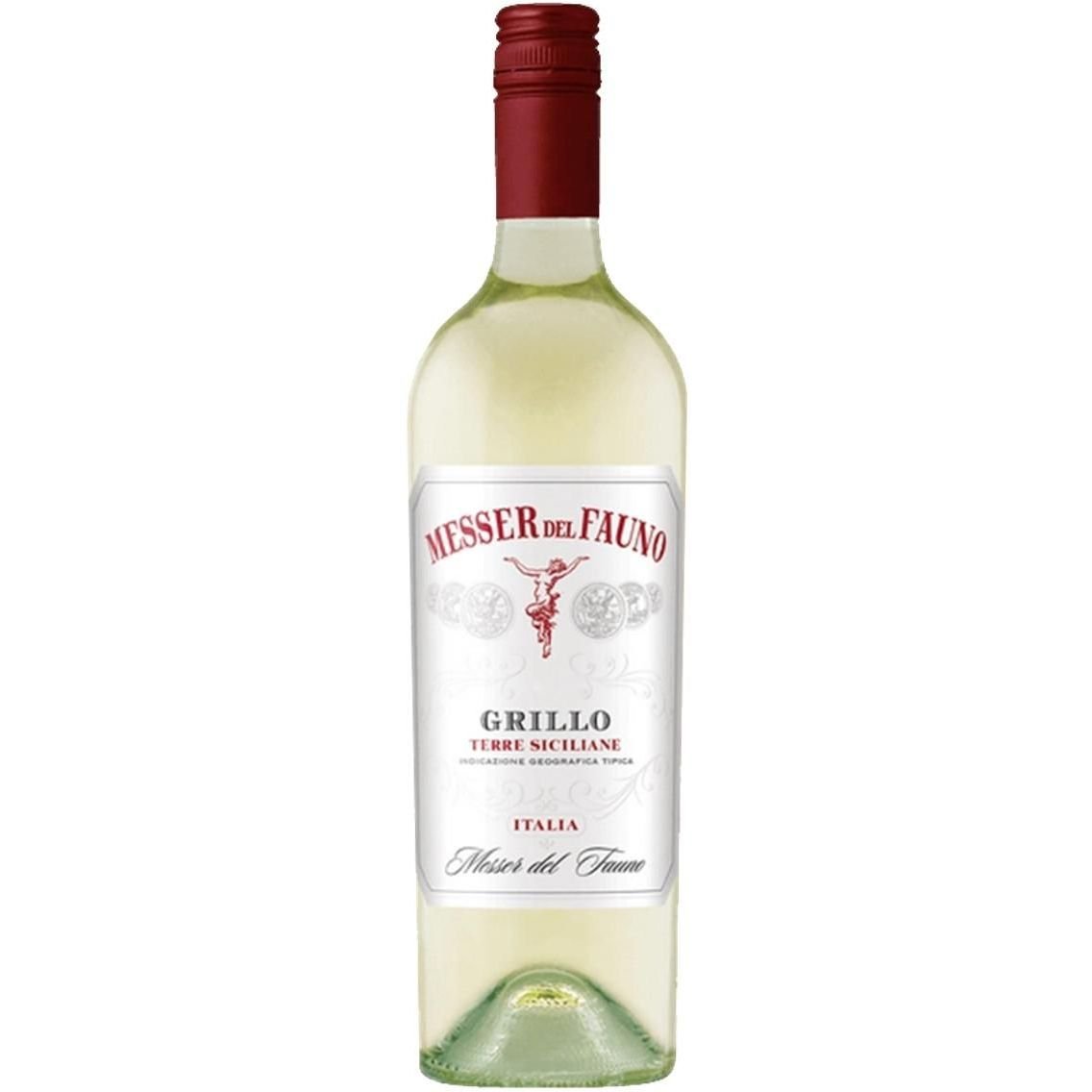 Вино Messer del Fauno Terre Siciliane Bianco Grillo, біле, сухе, 0,75 л - фото 1