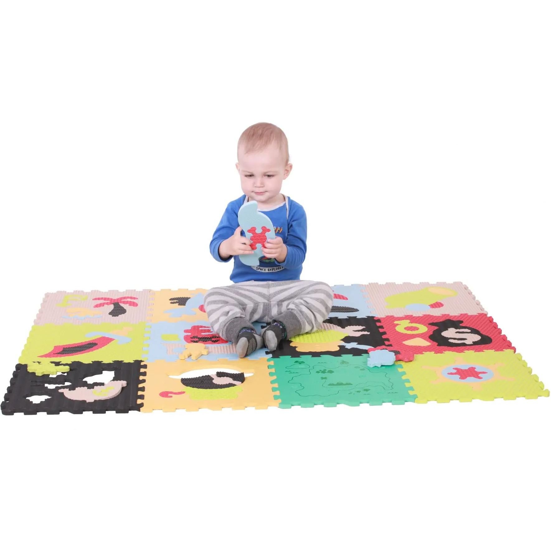 Детский развивающий игровой коврик-пазл Baby Great Приключение пиратов, 122х92 см (GB-M1501) - фото 3