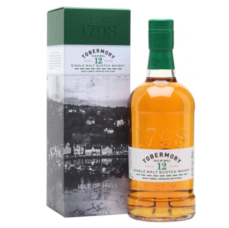 Віскі Tobermory Single Malt Scotch Whisky 12yo, в подарунковій упаковці, 46,3%, 0,7 л - фото 1