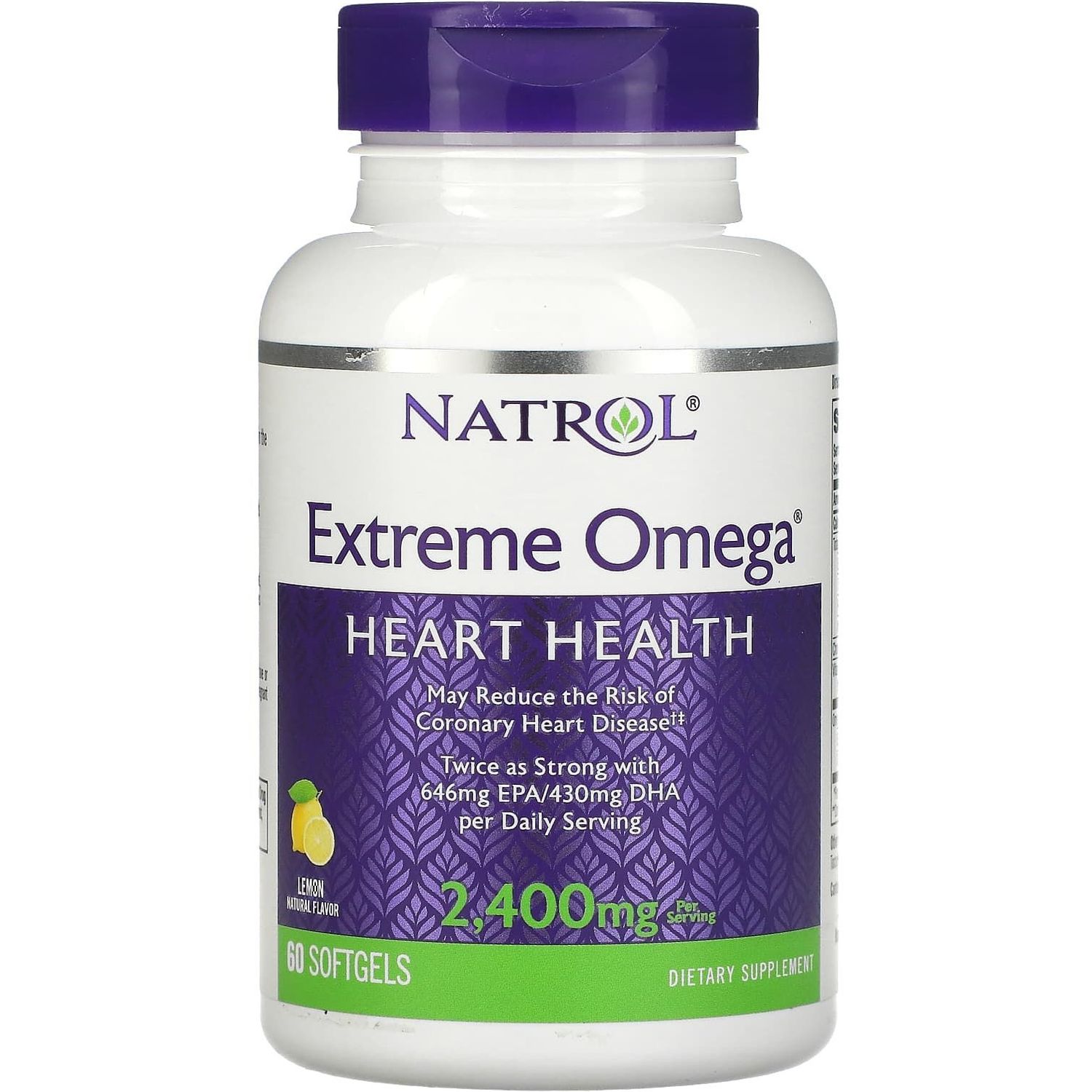 Дієтична добавка Natrol Extreme Omega лимон 2400 мг 60 капсул - фото 1