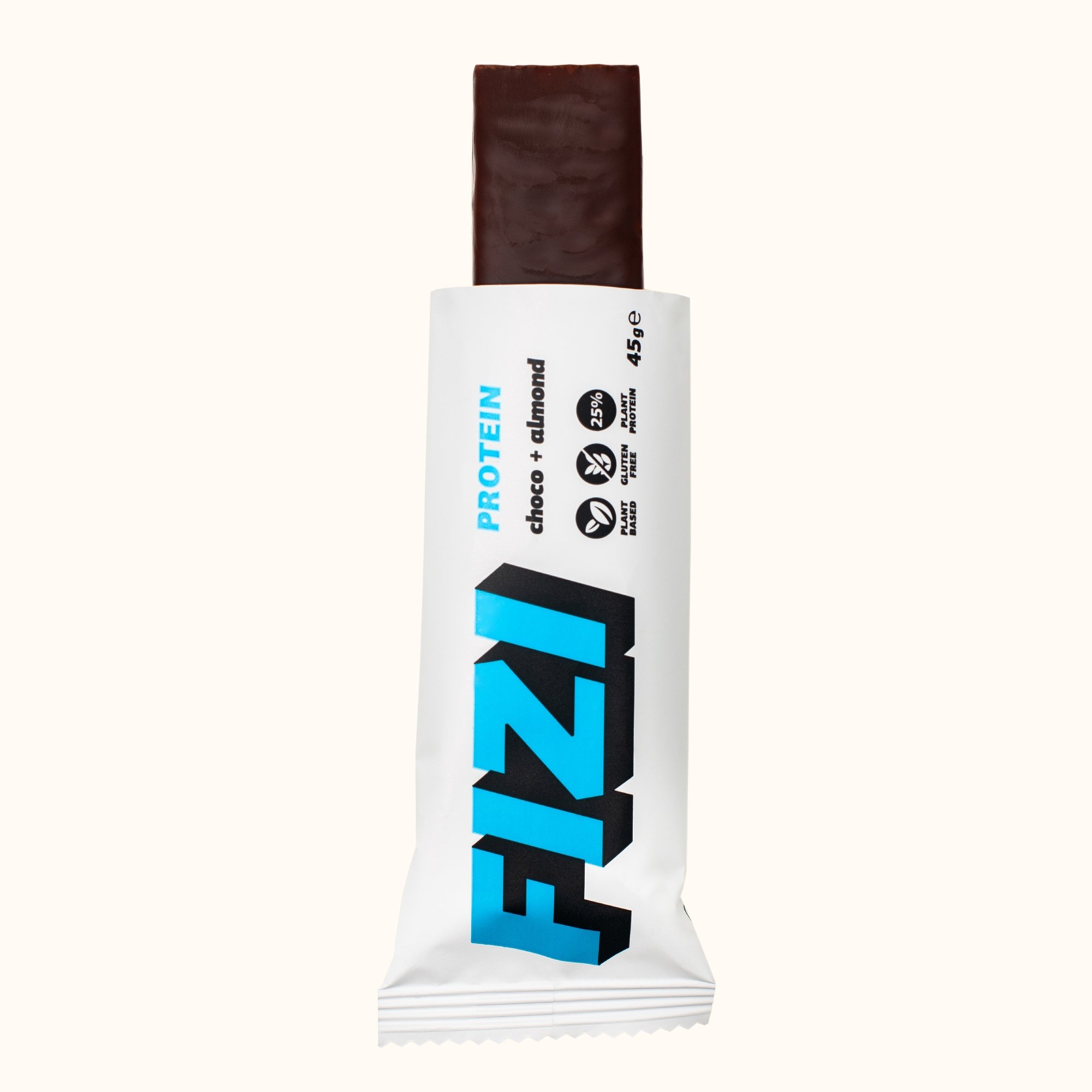 Батончик протеиновый Fizi Protein Almond + choco в шоколадной глазури 45 г - фото 2