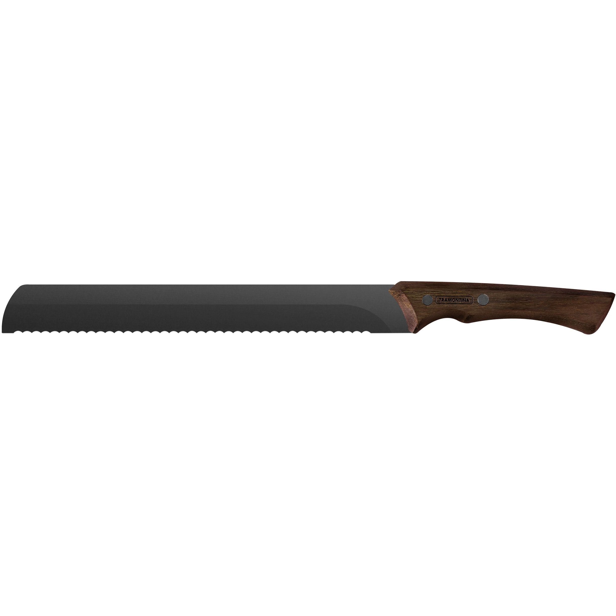 Нож Tramontina Churrasco Black, зубчатый, для вырезки, 253 мм (22848/110) - фото 1