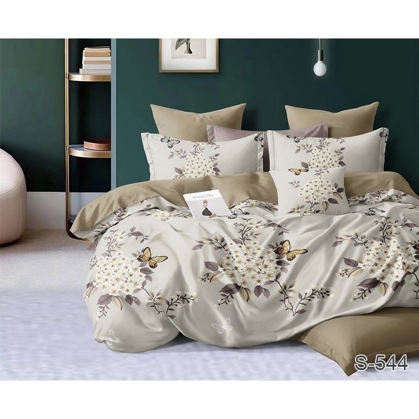 Комплект постільної білизни TAG Tekstil з компаньйоном Євро 000267481 (S544) - фото 1
