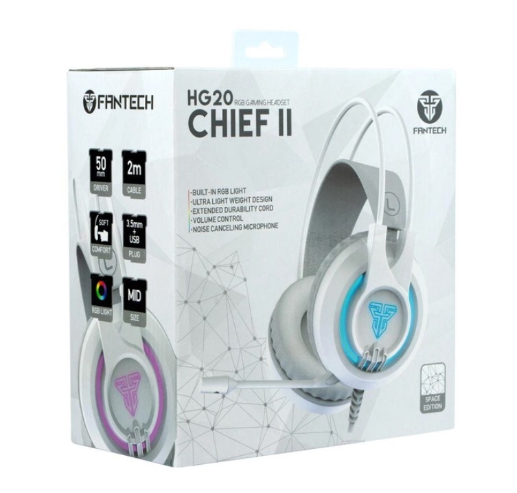 Игровые наушники Fantech HG-20 Chief II RGB White с микрофоном - фото 7