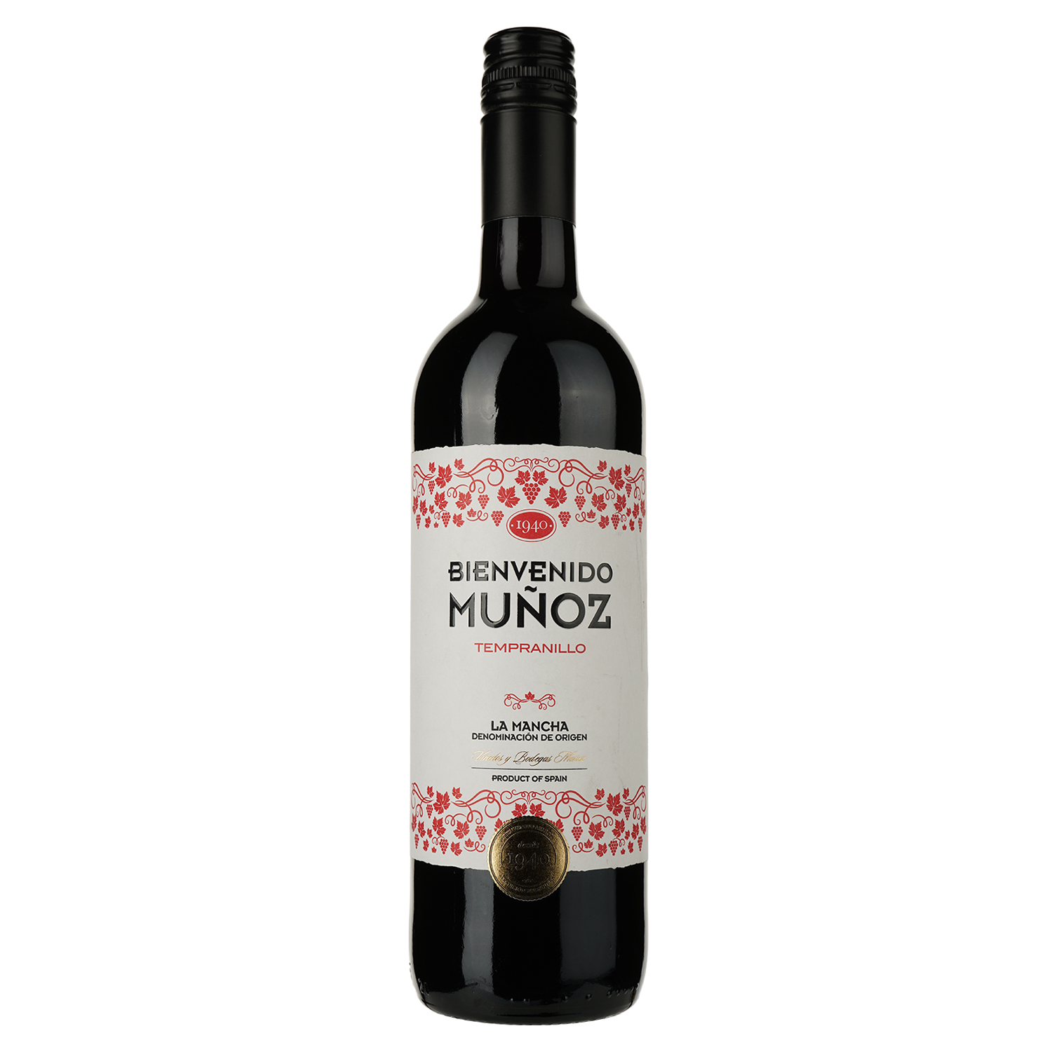 Вино Bienvenido Munoz Tempranillo, червоне, сухе, 0,75 л - фото 1