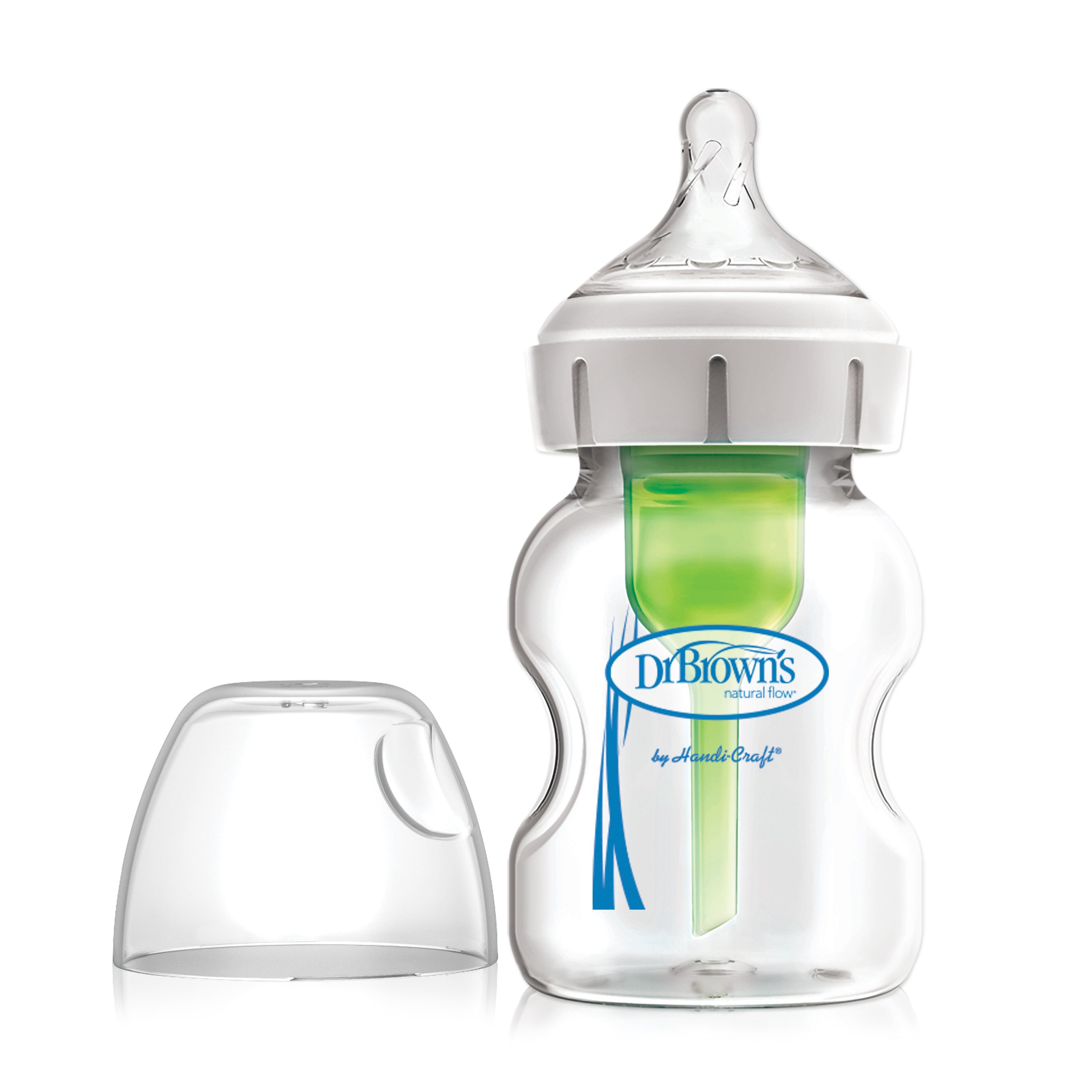 Стеклянная бутылочка для кормления Dr. Brown's Options, с широким горлышком, 150 мл (WB51700-P4) - фото 1